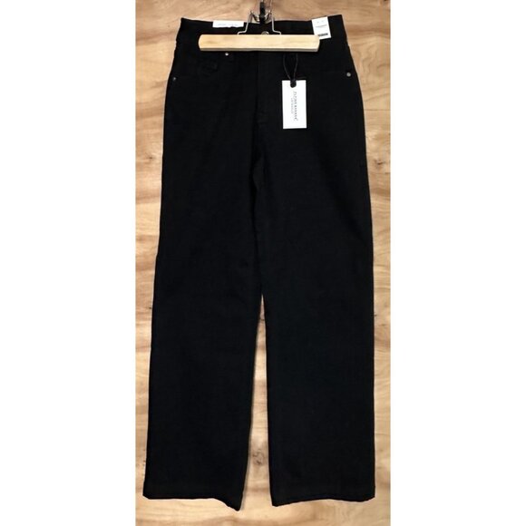 NWT Flying banana women’s 2 S X 28.5  high-rise black jeans straight leg stretch - Picture 1 of 10